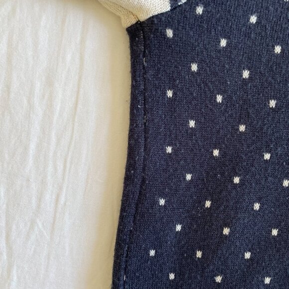 Navy Blue and Cream Sweater with Owl Design - Picture 6 of 6